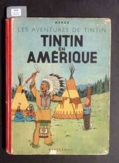 Â«Tintin en AmériqueÂ». Editions Casterman 1942. Album en noir et blanc. | Tessier Sarrou
