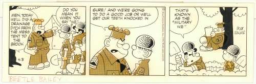 Mort Walker | Walker - BEETLE BAILEY, Daily Strip (4/3/1970) | Russ Cochran