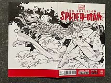 Stegman, Ryan - Spiderman The superior Spider-Man variant edition 001 - Blank cover + original drawing Bong Dazo - Broché - (2012)