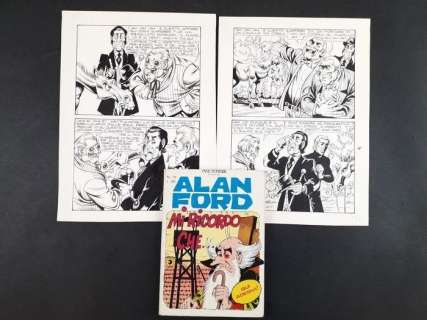 Corteggi, Piffarerio | Alan Ford n. 76 - Corteggi, Piffarerio - 2x Tavole Originali "Mi Ricordo Che..." - Page volante - Exemplaire unique - (1975) | Catawiki