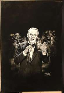 Bob Larkin Original Illustration of Frank Sinatra | Weiss Auctions