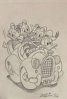 Alessandro Dossi | Disney Magazine - Dossi, Sandro - Illustrazione originale Donald Duck (1994) | Catawiki