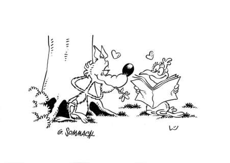 Giorgio Sommacal E Laura Stroppi | Lupo Alberto - Sommacal/Stroppi - Illustrazione originale - Page volante (2018) | Catawiki