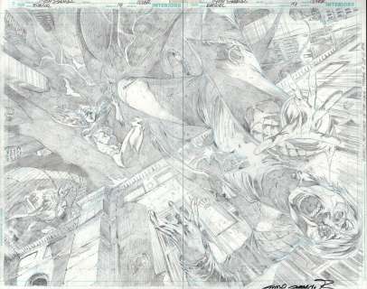 Eddy Barrows - batgirl #19 wraparound cover (commissioner james gordon watches batgirl stab james gordon, jr & kick him off a building! ) 2013