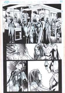 Humberto Ramos, Victor Olazaba - champions #18 p. 11 - vision, hulk (amadeus cho), patriot (shaun lucas), falcon (joaquin torres), spider-man (miles morales), ironheart (riri williams), cyclops (scott summers), nova (sam alexander), & wasp (nadia van dyne) - 2018