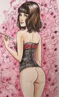 Michela Cacciatore - Pin Up - Michela Cacciatore - watercolor 30x42 cm - signed