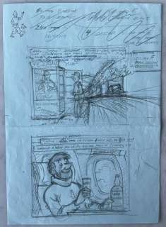 Studios Hergé | Tintin - Crayonné Studios Hergé pour publicité 2CV Citroën (années 80) + 2 publicités - Page volante | Catawiki