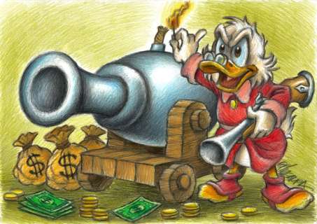 Joan Vizcarra | Uncle $crooge - "FIRE!" - Original Drawing - Joan Vizcarra - Pencil Art | Catawiki