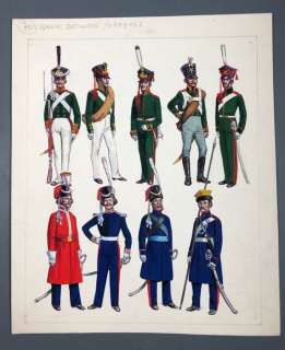 Funcken, Fred | Funcken, Fred - Dessin original couleur - L’Uniforme & armes des soldats du Premier Empire - Russie - (1969) | Catawiki