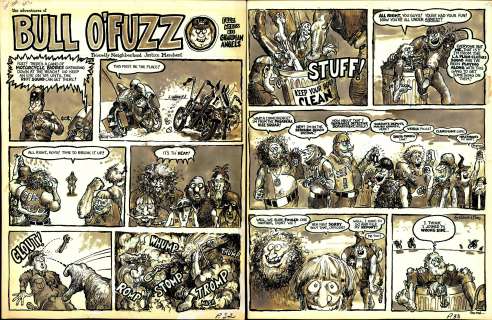 Gilbert Shelton | Shelton - "THE ADVENTURES OF BULL O’FUZZ", DRAG
 CARTOONS, Pages 32 & 33 (1967) NO RESERVE! | Russ Cochran