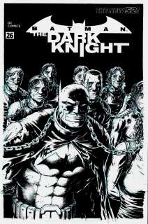 Chris Burnham - batman: the dark knight #26 cover (batman & others in shackles! ) 2013