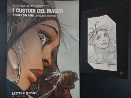 Massimiliano Frezzato | Massimiliano Frezzato - Illustrazione Originale Firmata "I Custodi del Maser" + Catalogo a Tiratura Limitata - Page volante - Exemplaire unique - (2019) | Catawiki