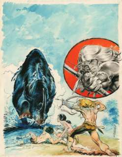 Illustration aux encres de couleur pour la couverture du Pif gadget n°331