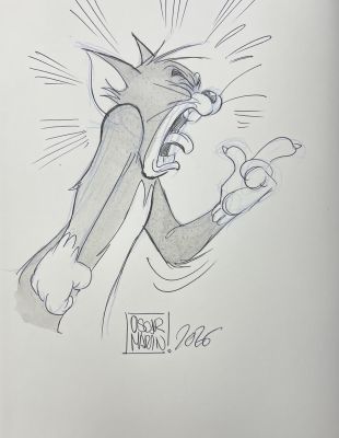 TOM ET JERRY ARTBOOK - DÉDICACÉ PAR OSCAR MARTIN : TOM N°2 | Pulp’s