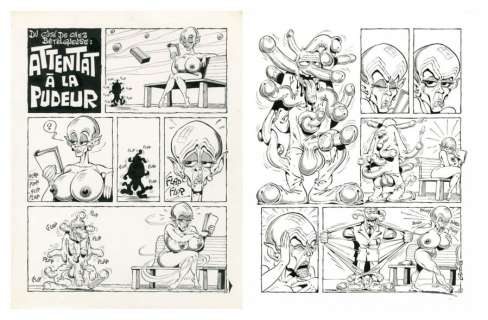 RhÃ¢Ã¢ Lovely Encre de Chine pour ce gag en deux planches intitulé Â«Attentat | Millon