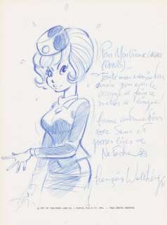 Walthéry. Dessin original dédicacé Natacha | BDEnchères