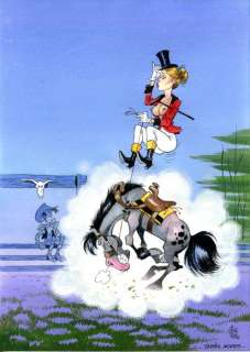 Gã¼Rsel, Gã¼Rçan | GÃ¼rsel, GÃ¼rçan - Originele tekening in kleur - Tribute to Morris - Lucky Luke - (2021) | Catawiki