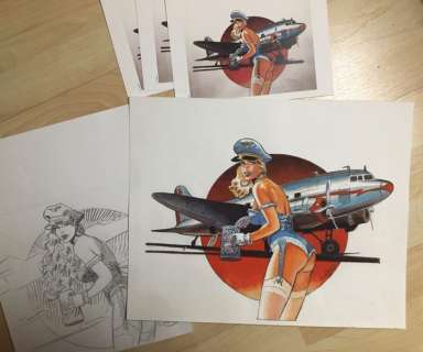 Girod, Thierry | Girod, Thierry - Dessin original couleur - Western Corset lacet - (2013) | Catawiki