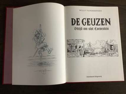 Eugeen Goossens / Vandersteen + Studio | De Geuzen - Auteursexemplaar - Strijd om slot Loevestein - Luxe - groot formaat + Opdrachttekening Goossens - Cartonné - EO - (2011) | Catawiki