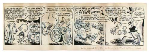 POGO DAILY STRIP ORIGINAL ART SIGNED BY WALT KELLY. | Hake’s