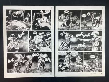 Fabio Civitelli - Boselli | Fabio Civitelli - Boselli - Tex - La Cavalcata del Morto - Page volante - Exemplaire unique - (2012) | Catawiki