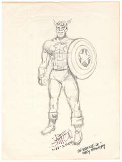 Simon - Captain America (01/22/2000) Original Drawing | Russ Cochran