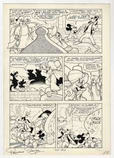 Romano Scarpa | Topolino #1348 - Romano Scarpa - tavola originale firmata "Topolino e il pozzo di San Patrizio" - Page volante - Exemplaire unique - (1981) | Catawiki