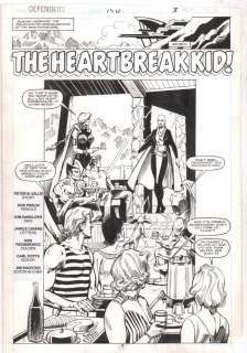 Don Perlin, Kim Demulder - the defenders #140 p. 3 - moondragon, valkyrie, beast, & others in ‘the heartbreak kid! ‘ title splash - 1985
