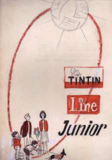 Gigi | Â«Tintin OrangeÂ» Bel ensemble de 4 dessins Ã  l’encre noire et gouache | Tessier Sarrou