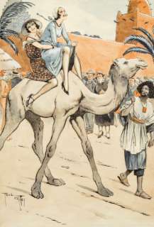 Giffey René - Â«Distractions ExotiquesÂ» Gouache couleurs sur papier pour Â«FANTASIOÂ»