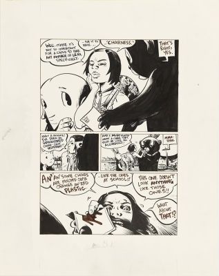 Paul Pope | THB: Mek-Power 6D, The New School of Athens, Page 4, 2001 | Philippe Labaune Gallery