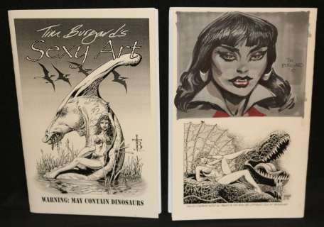 Tim Burgard - Tim burgard‘s sexy art sketchbook with art on the back - vampirella color art with dark background - 2010 signed
