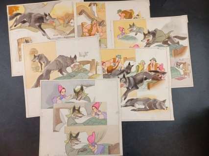 Orsi | Orsi - Cappuccetto Rosso - Page volante - Exemplaire unique | Catawiki