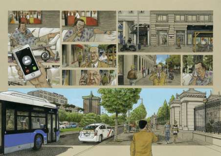 Agustín Ferrer | Dibujo original de Agustín Ferrer, de su obra «Plan de huida». | Yojimbo Cómics