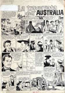 Franco Caprioli | Franco Caprioli - La traversata dell’Australia tavola originale - Page volante | Catawiki