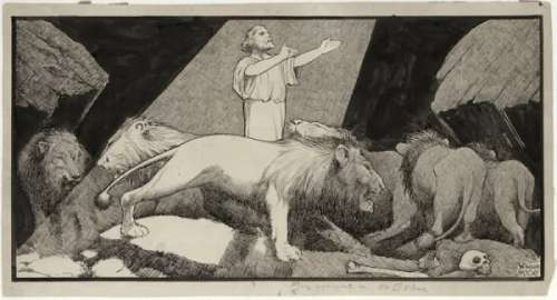 15: McCay Daniel in the Lions’ Den original art | Russ Cochran