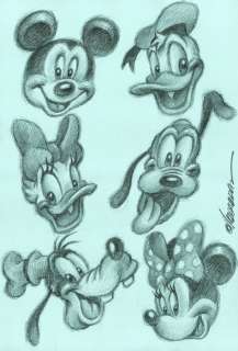Joan Vizcarra | Disney Family Portraits! - Original Drawing - Joan Vizcarra - 48 x 32 cm - Pencil Art | Catawiki