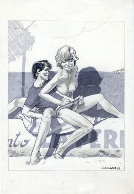Tanino Liberatore | Illustration originale inédite 29 – 1988 | Galerie Barbier
