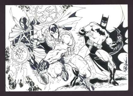Batman and Spawn vs. Bane Sketch by Ron Williams | mycomicshop.com
