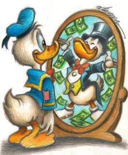 Joan Vizcarra | Joan Vizcarra - Pencil Art - Donald Duck "Future Self" | Catawiki