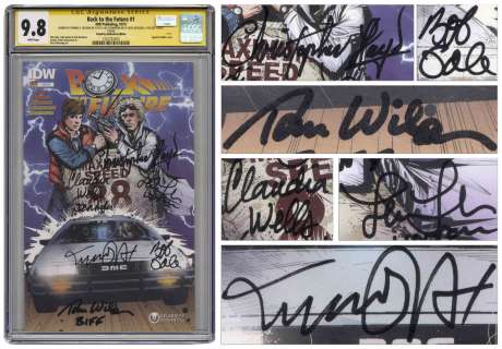 ’’Back to the Future’’ Cast-Signed Comic #1, Graded 9.8 -- Signed by 6 Cast Members Including Michael J. Fox and Christopher Lloyd | Nate Sanders