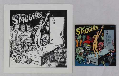 Merinuk | Merinuk - Originele tekening van cover - The incredible Staggers + single - (2010) | Catawiki