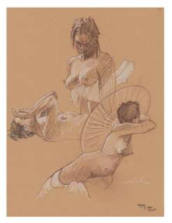 Régis Loisel | Trois études de nus. Signé | Christie’s