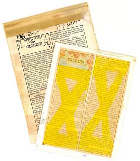 GENIUS, WEIRD FANTASY #15, Text Story, 2 Pc Collection (Sep-Oct 1952) | Russ Cochran