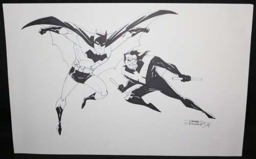 Derek Fridolfs - Batman And Nightwing Commission - 2014 Signed