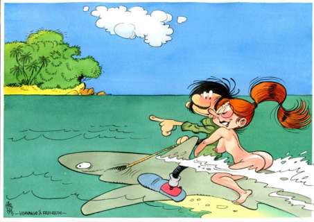 Gã¼Rsel, Gã¼Rçan | GÃ¼rsel, GÃ¼rçan - Originele tekening in kleur - Tribute to Franquin - Gaston - (2022) | Catawiki