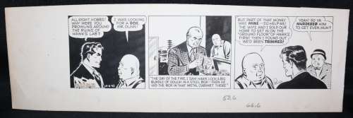 Paul Pinson - dan dunn daily strip - 10/6/1942 signed