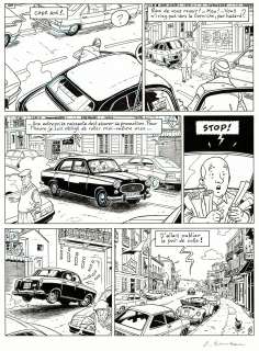 Dominique Rousseau - Lot 374 - Condor, Le rendez-vous de Yu-Moon, planche originale à l’encre de chinde.