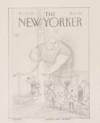 Carter Goodrich | Everybody Who’s Anybody - Proposed Preliminary Sketch for The New Yorker Cover, 2012 | Philippe Labaune Gallery