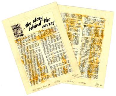 â€¦ the story behind the cover!, WAR AGAINST CRIME #1, 3 Pc. Collection (1948) | Russ Cochran